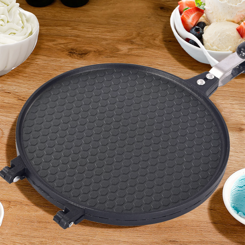 🔥 Non-Stick Dual-Use Pan – Perfect for Pancakes, Steaks & Waffle Cones! 🥞🥩🍦