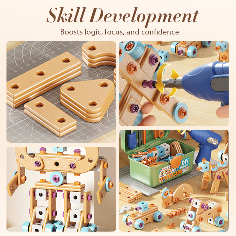 🔧 LIMITED‑TIME 50% OFF! ⚡Children's Educational DIY Toy Tool Kit – Electric Drill, Portable Storage Case ✨