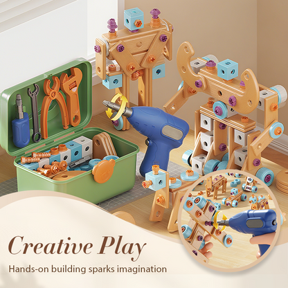 🔧 LIMITED‑TIME 50% OFF! ⚡Children's Educational DIY Toy Tool Kit – Electric Drill, Portable Storage Case ✨