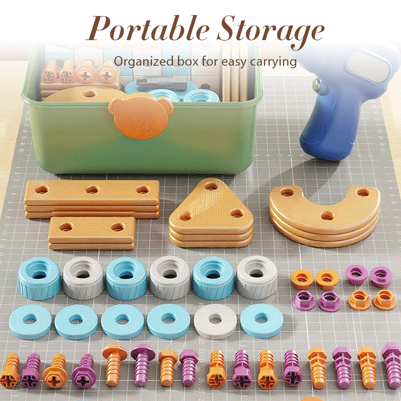 🔧 LIMITED‑TIME 50% OFF! ⚡Children's Educational DIY Toy Tool Kit – Electric Drill, Portable Storage Case ✨