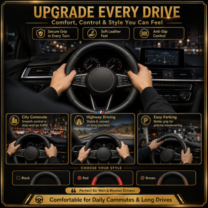 Universal Carbon Fiber Steering Wheel Cover