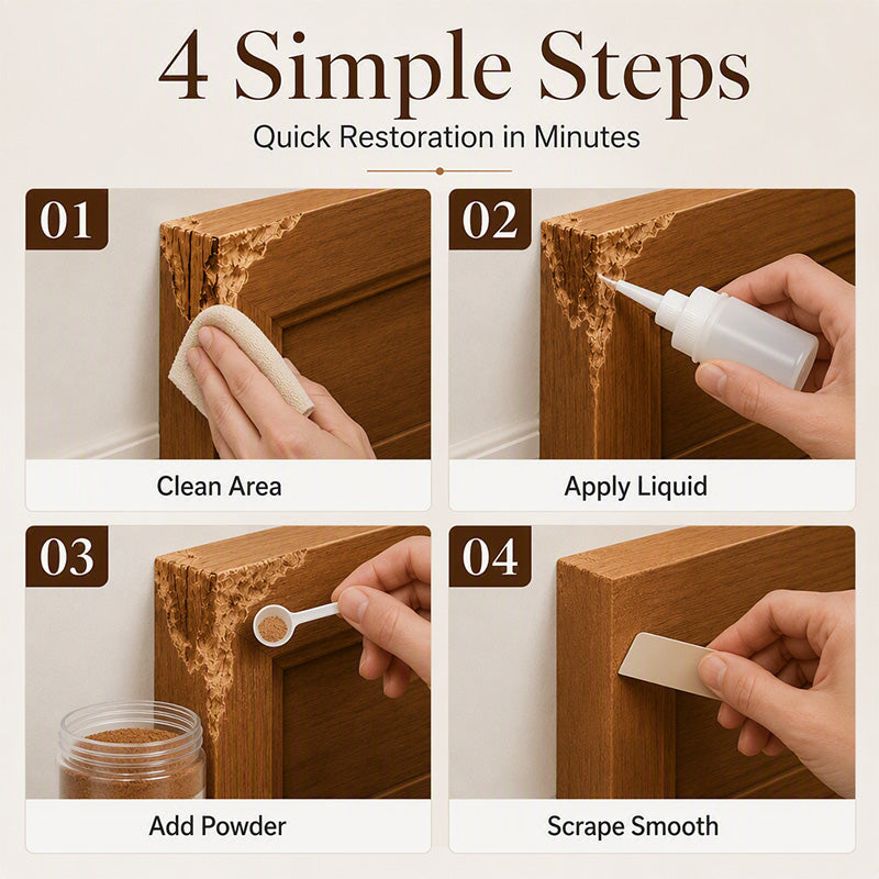 Pet Chewed Wood Door Frame Repair Kit
