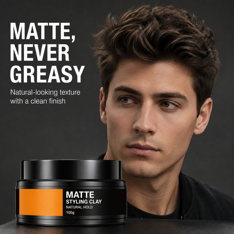 Men's Lightweight Strong Hold Hair Styling Clay