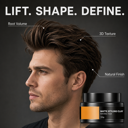 Men's Lightweight Strong Hold Hair Styling Clay