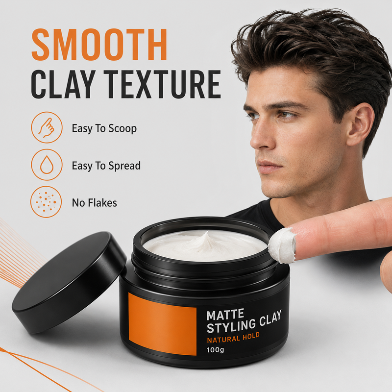 Men's Lightweight Strong Hold Hair Styling Clay