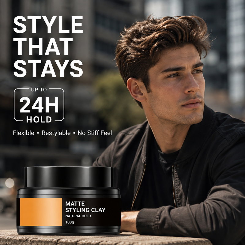 Men's Lightweight Strong Hold Hair Styling Clay