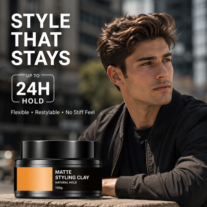 Men's Lightweight Strong Hold Hair Styling Clay