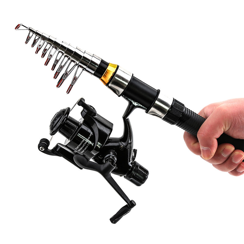 🎉 2026 Sale — Over 22,000 Sold!🎣 Complete Travel Fishing Gear Set‑Telescopic Fiberglass Rod with Storage Bag 🎒