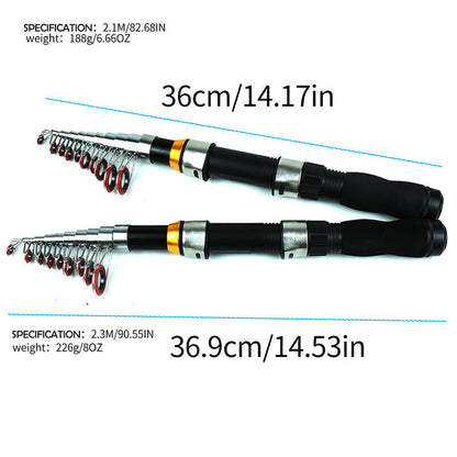 🎉 2026 Sale — Over 22,000 Sold!🎣 Complete Travel Fishing Gear Set‑Telescopic Fiberglass Rod with Storage Bag 🎒