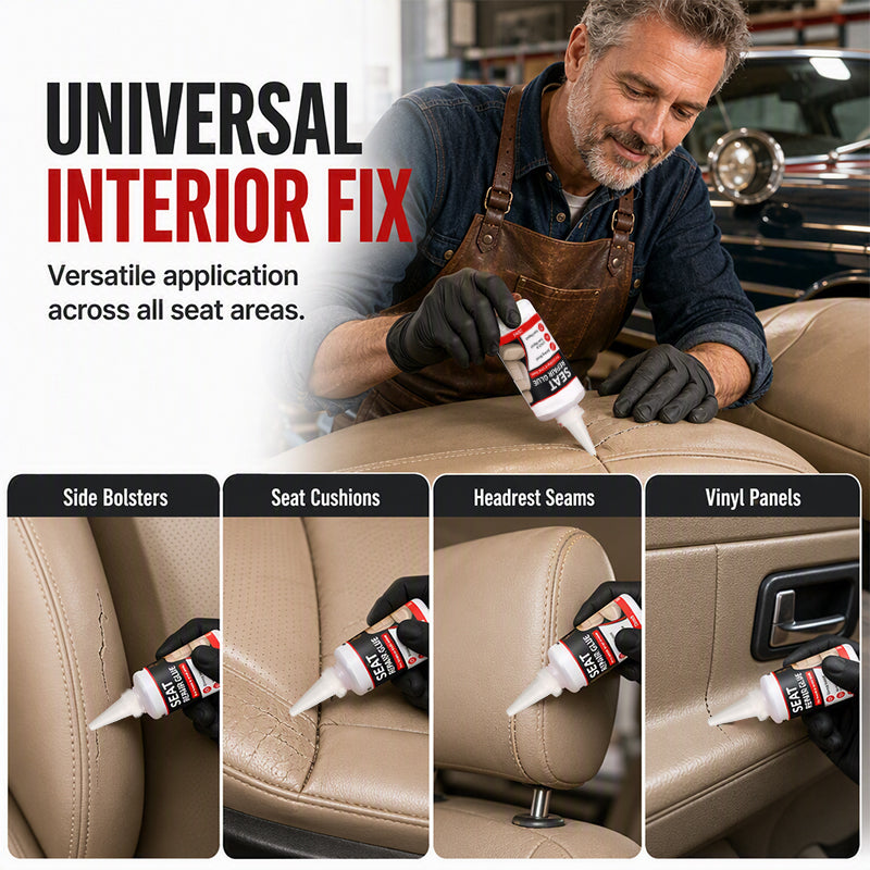 🚗Buy 2 Get 1 Free! Quick Dry Car Seat Leather Repair Glue‑ Precision Nozzle Vinyl & Leather Adhesive, Permanent Bond Repair Glue for Car Seats, Sofas & Leather Furnitures