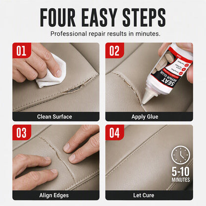 🚗Buy 2 Get 1 Free! Quick Dry Car Seat Leather Repair Glue‑ Precision Nozzle Vinyl & Leather Adhesive, Permanent Bond Repair Glue for Car Seats, Sofas & Leather Furnitures