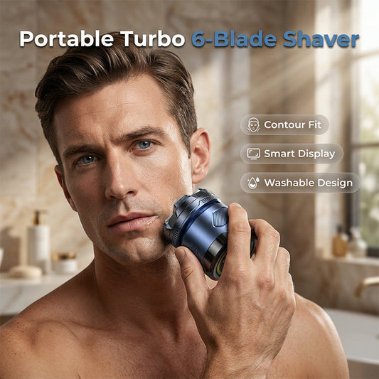 6-Blade Electric Head Shaver for Bald Men