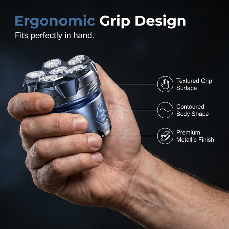 6-Blade Electric Head Shaver for Bald Men