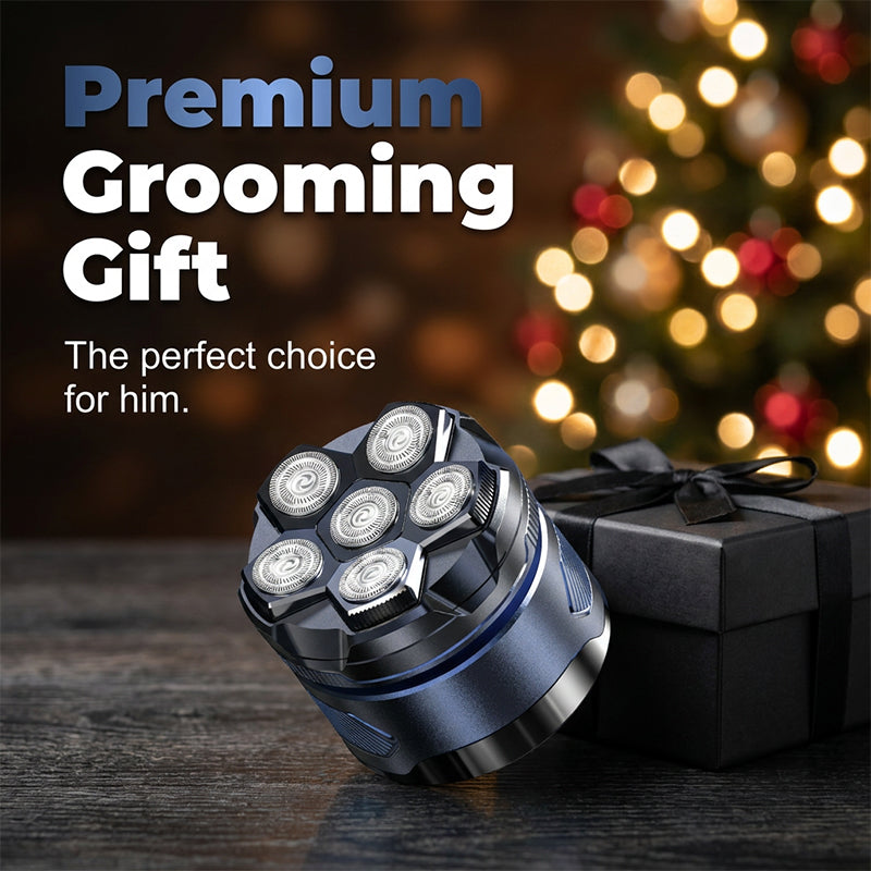 6-Blade Electric Head Shaver for Bald Men