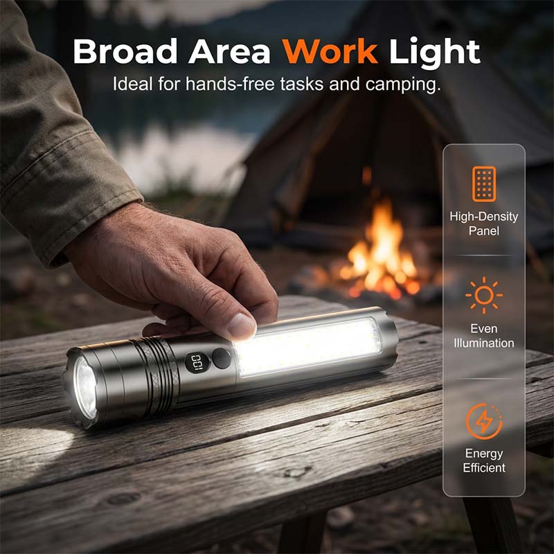 Rechargeable Flashlight with Digital Display
