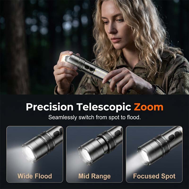 Rechargeable Flashlight with Digital Display
