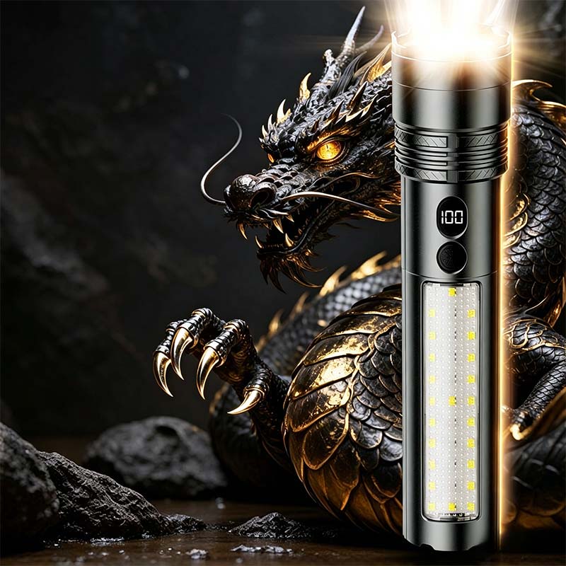 Rechargeable Flashlight with Digital Display