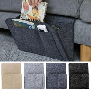 🛏️Bedside Hanging Storage Bag‑Multi‑Pocket Bed Caddy Organizer, Felt Hanging Pouch for Dorm Bunk Bed Hold Tablet Book Phone Stationery
