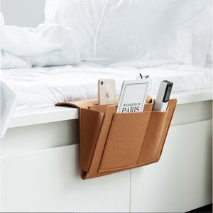 🛏️Bedside Hanging Storage Bag‑Multi‑Pocket Bed Caddy Organizer, Felt Hanging Pouch for Dorm Bunk Bed Hold Tablet Book Phone Stationery