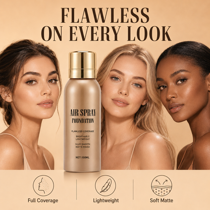 💦Waterproof Flawless Air Spray Foundation｜Long‑Lasting Airbrush Makeup, Sweat‑Proof Buildable Coverage ✨