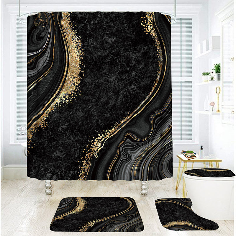 Elegant Marble Pattern Bathroom Shower Curtain