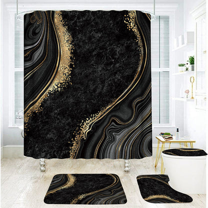 Elegant Marble Pattern Bathroom Shower Curtain