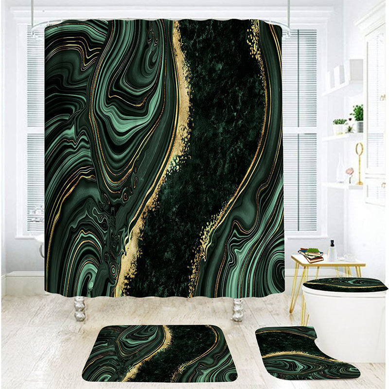 Elegant Marble Pattern Bathroom Shower Curtain
