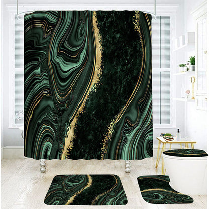 Elegant Marble Pattern Bathroom Shower Curtain