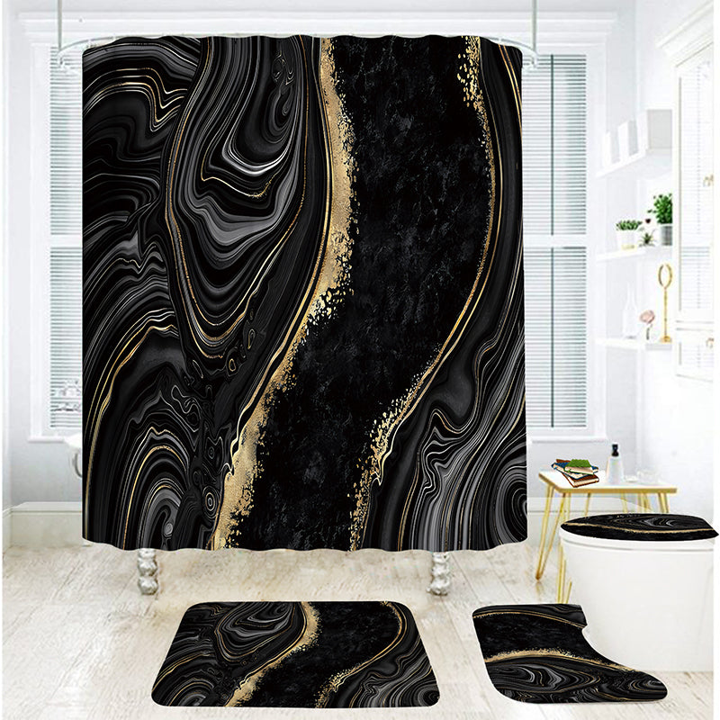 Elegant Marble Pattern Bathroom Shower Curtain