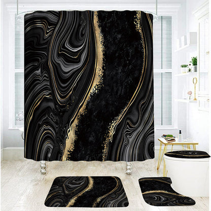 Elegant Marble Pattern Bathroom Shower Curtain