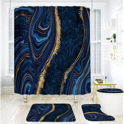 Elegant Marble Pattern Bathroom Shower Curtain