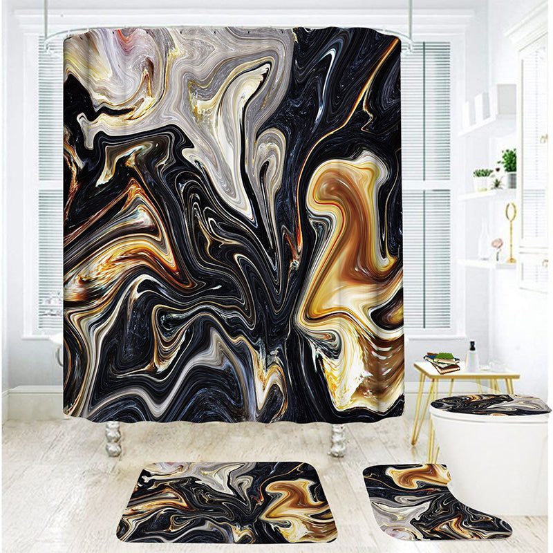 Elegant Marble Pattern Bathroom Shower Curtain