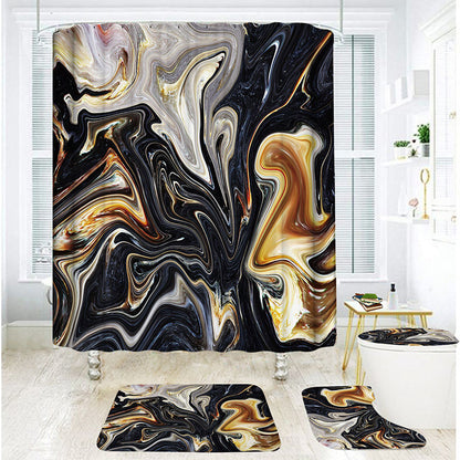 Elegant Marble Pattern Bathroom Shower Curtain