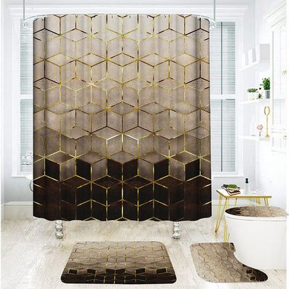 Elegant Marble Pattern Bathroom Shower Curtain