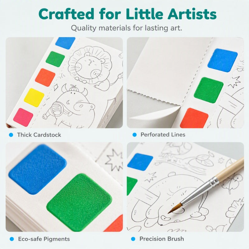 Pocket Watercolor Painting Book for Kids