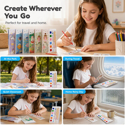 Pocket Watercolor Painting Book for Kids