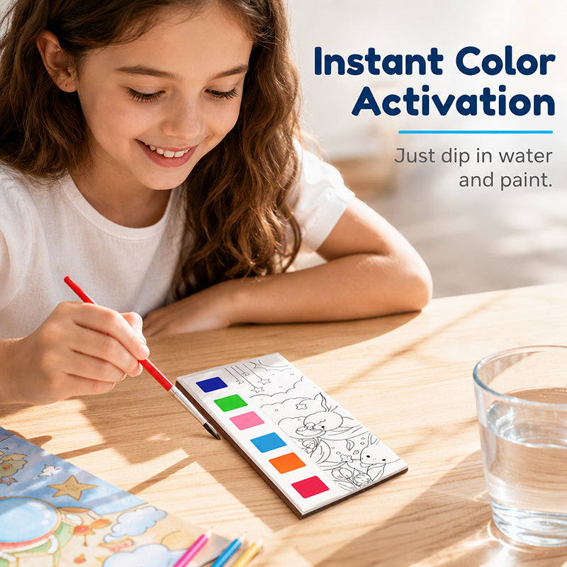 Pocket Watercolor Painting Book for Kids