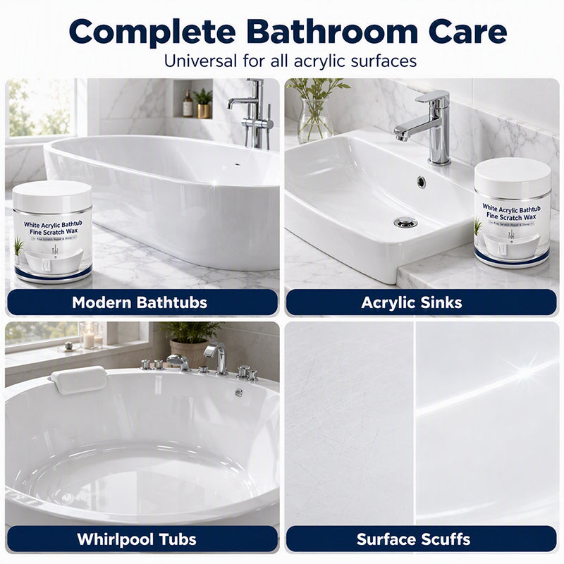 White Acrylic Bathtub Fine Scratch Repair Wax