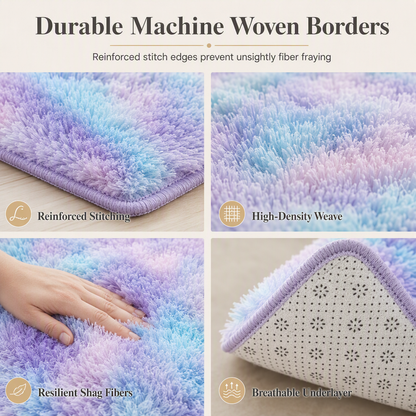 🛋️ Save 50%! 🧶 Plush Shaggy Area Rug – Tie‑dye gradient & ultra‑soft ✨