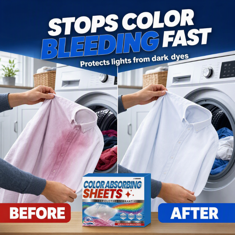 📢📢50% OFF !! ⏰Color Absorbing Sheets for Mixed Laundry