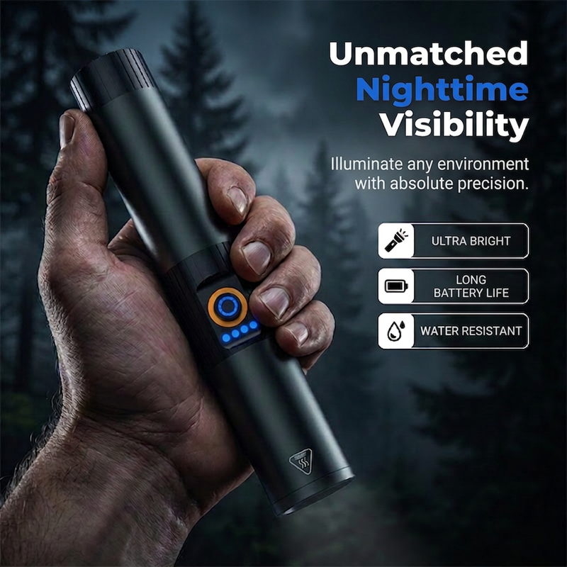 🎁2026 New Arrivals 50% OFF💥Ultra-Bright Tactical Flashlight with Zoom Function – Rugged, Waterproof, Rechargeable 🏕️