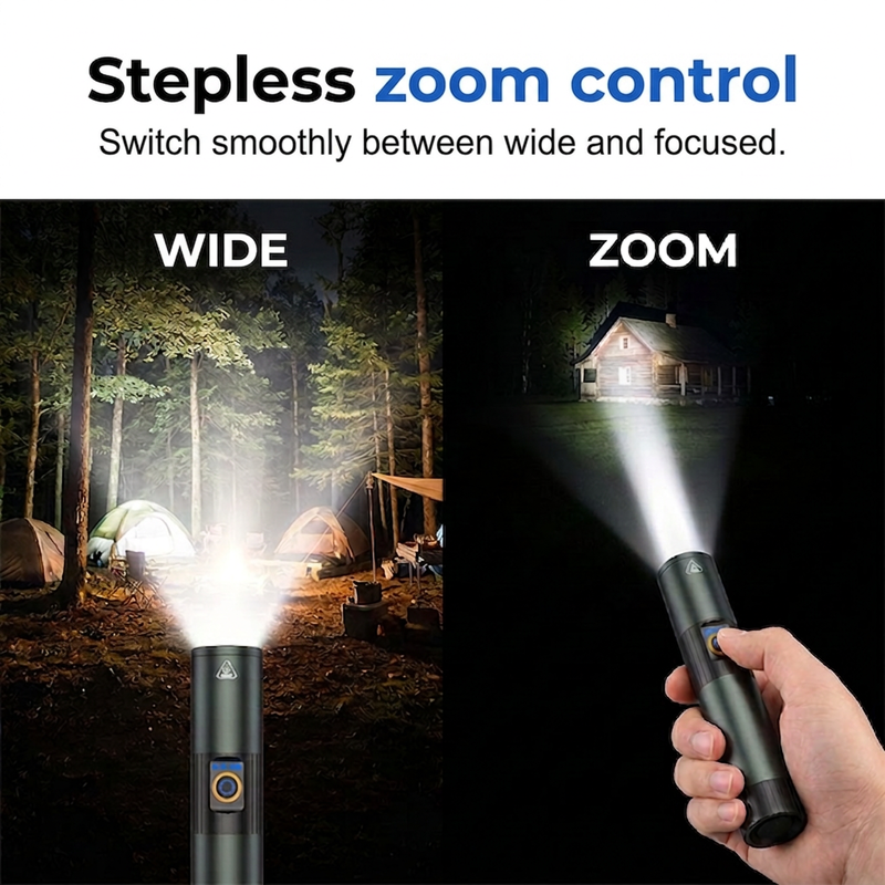 🎁2026 New Arrivals 50% OFF💥Ultra-Bright Tactical Flashlight with Zoom Function – Rugged, Waterproof, Rechargeable 🏕️