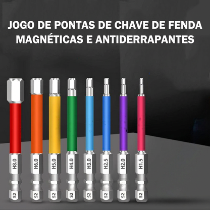 🔄 Quick and Easy Replacement—Non-Slip Magnetic Screwdriver Bit Set