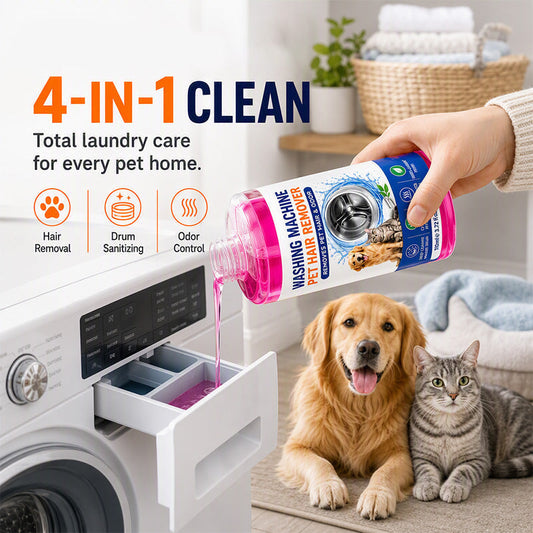 Deep Clean Washers Instantly! No-Odor 4-in-1 Pet Hair Laundry Cleaner