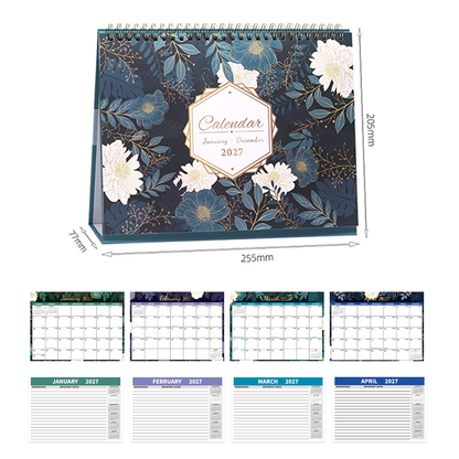 2027 Creative Desk Calendar with Sticky Notes