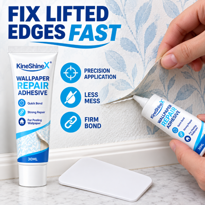 Heavy-Duty Wallpaper Repair Adhesive with Scraper