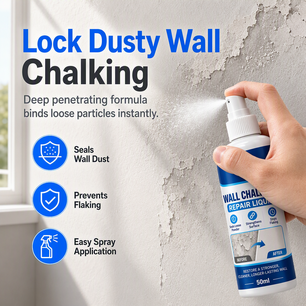 🥳 Hot Seller 🥳💞 Over 10,000 sold! Wall Repair Solution—prevents chalking, provides deep adhesion, and is waterproof. Makes your walls stronger—hurry and grab yours now! ✅