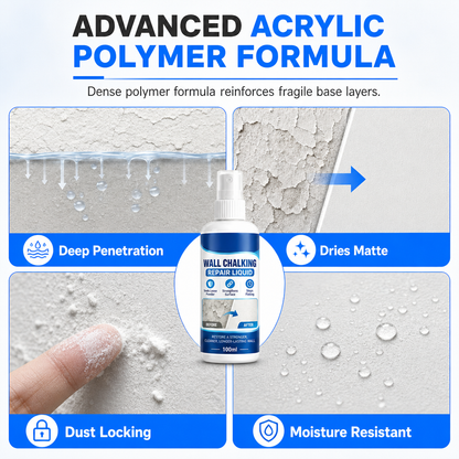 🥳 Hot Seller 🥳💞 Over 10,000 sold! Wall Repair Solution—prevents chalking, provides deep adhesion, and is waterproof. Makes your walls stronger—hurry and grab yours now! ✅