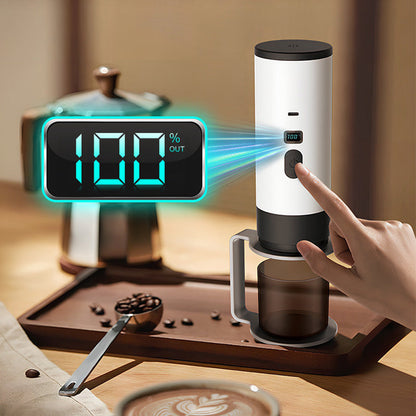 🎁2026 New Arrivals 50% OFF💥Portable Espresso Maker – digital display, Type-C rechargeable, 90ml tank & 120ml cup. Enjoy fresh hot coffee anywhere! 🛡️💪