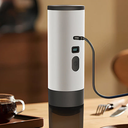 🎁2026 New Arrivals 50% OFF💥Portable Espresso Maker – digital display, Type-C rechargeable, 90ml tank & 120ml cup. Enjoy fresh hot coffee anywhere! 🛡️💪